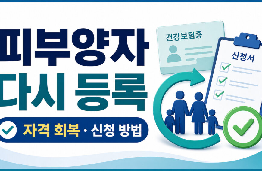 건강보험 피부양자 다시 등록
