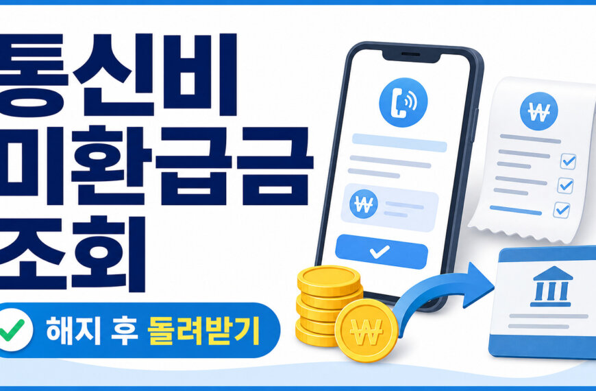 통신비 미환급금 조회