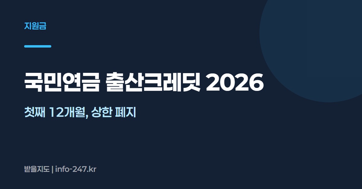 출산크레딧