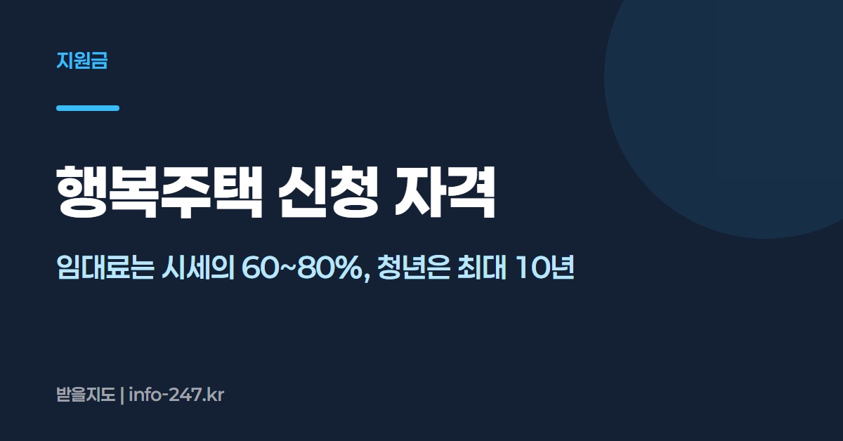 행복주택 신청