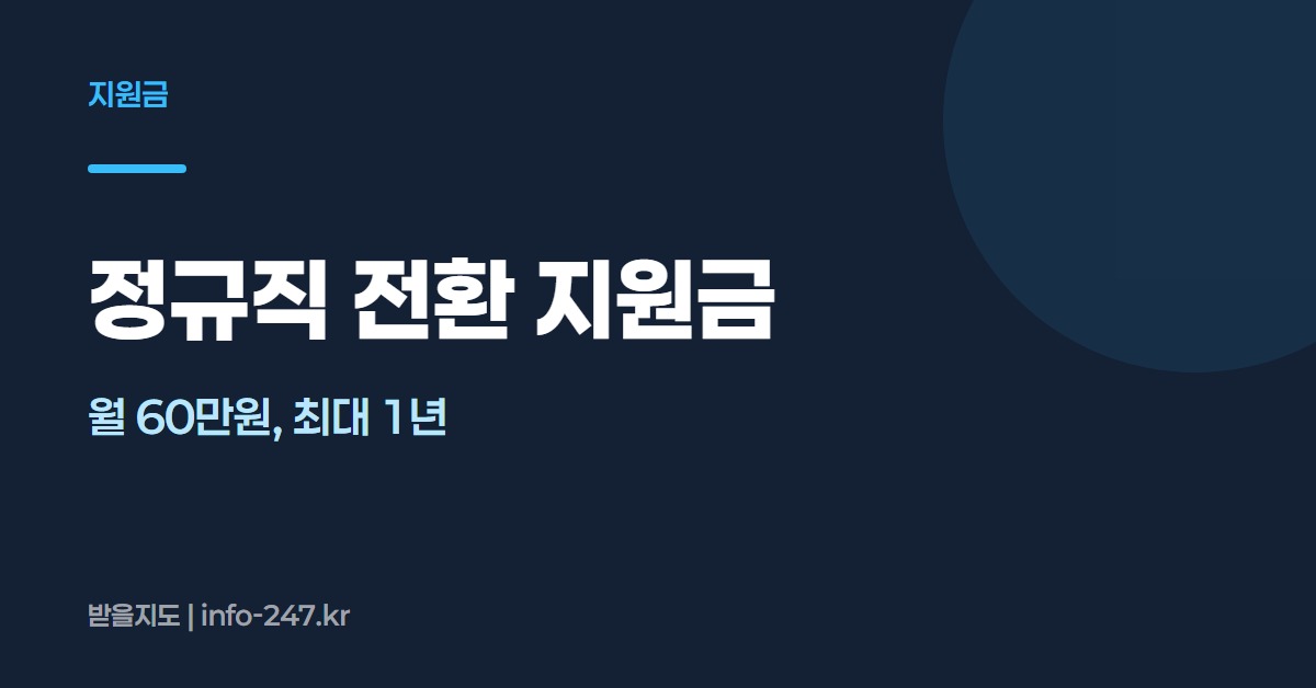 정규직 전환 지원금